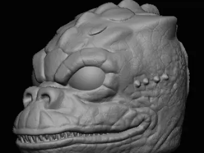 Saurin Head Sculpt - Star Wars Custom Action figure  3D print model