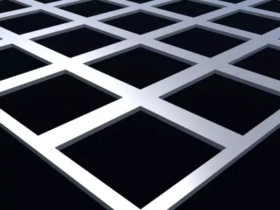 Perforated panel with 64 percent opening 25O121 3D model