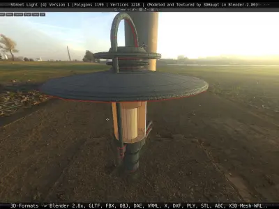 Street Light -4- Object 1 Low-poly 3D model