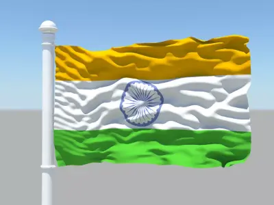 Indian Flag 25075 3D model