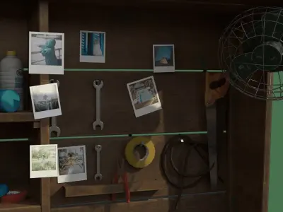 WORK BENCH Low-poly 3D model