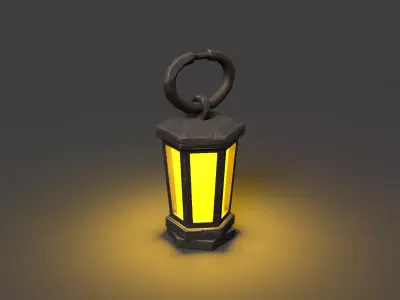 Stylized Lanter  Low-poly 3D model