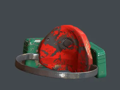 Gas mask helmet 3d model scifi Low-poly  Low-poly 3D model 491