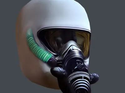 Gas mask helmet scifi Low-poly character art game space Low-poly Low-poly 3D model purchase