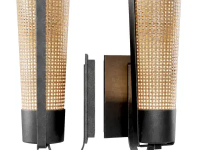 Rattan wall lamp H401  3D model