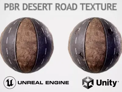 PBR Desert Road Texture Texture