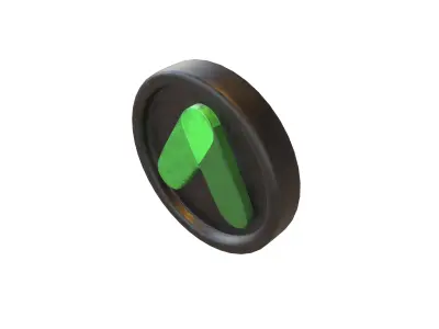 Cartoon Anchor Protocol Coin v1 002 Low-poly 3D model