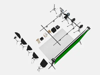 Studio Photography Lights 2 3D model