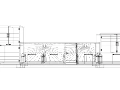 tv stand 73 3D model