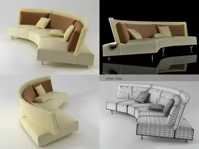 Baku Sofa 3D model