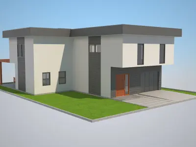 8 Modern Houses Set 1 3D model