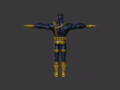 XMEN-001 Rigged Cyclops Low-poly 3D model