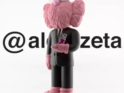 Kaws BBF Christian Dior Miss Dior Bobby Dog Perfume Textured 3D model