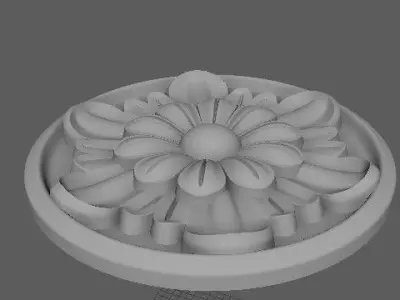rosette flower 3D model 17