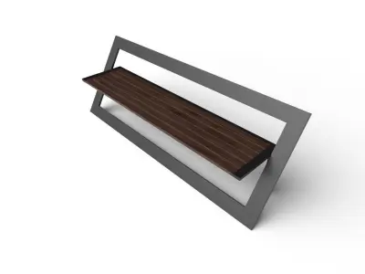 Bench  M17 Low-poly 3D model