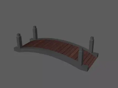 Simple Low Poly Bridge Free 3D model