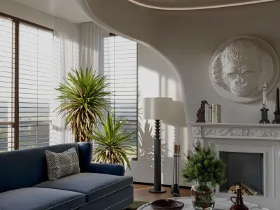 Apartment interior scenes   3D model buy