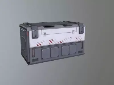 Scifi-box storage box Low-poly 3D model