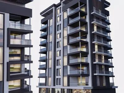 building modern apartment 3D model