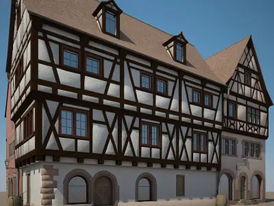 Medieval Houses V 3D model