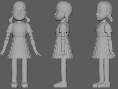 Squid Game  Netflix Fan Art Low-poly 3D model