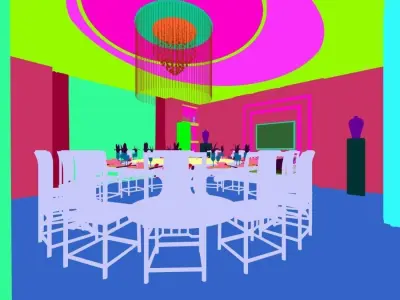 Business Restaurant - Coffee - Banquet  228 3D model
