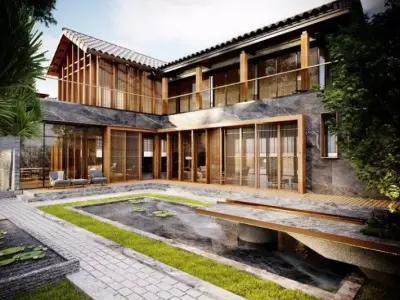 Japan Villa Exterior Model 3D model
