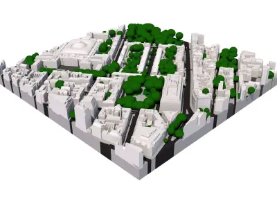 London city tile Level 2 block TQ3081 North West 3D model