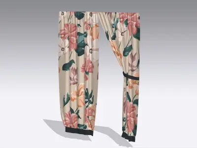 Curtain Low-poly 3D model