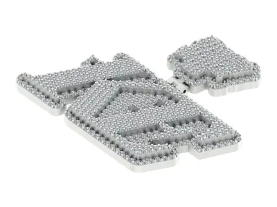 Crown Custom Iced-Out Pendant 3D print model