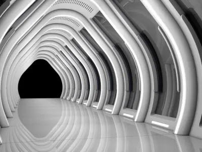 Sci Fi Futuristic Corridor 3D model
