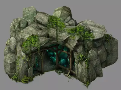 Explore the mountains - mine 01 3D model