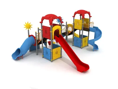  Exterior Metal Playpen 051 3D model