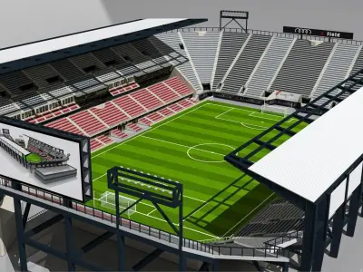 Audi Field DC Stadium  Low-poly 3D model