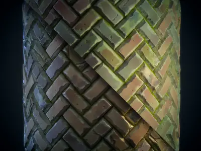 Ghibli Stone Floor Material - VOL 10 - Maps - SBsar Texture