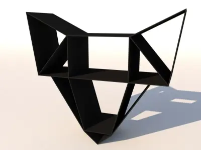 Fox Shelf Low-poly 3D model