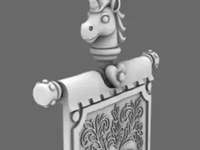 Pride Marines Battle Standard NOHAND 3D print model