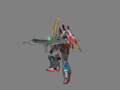 Attacker Gundam 17 A 3D model