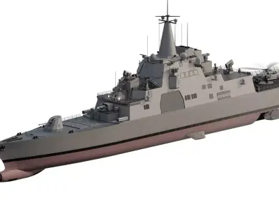 SOUTH KOREAN HEAVY FRIGATE 3D model
