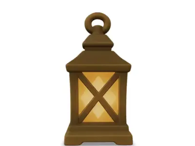 Medieval Lantern Low-poly 3D model