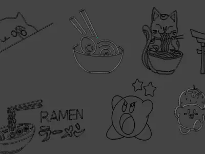 Japan Neon Signs 3D model