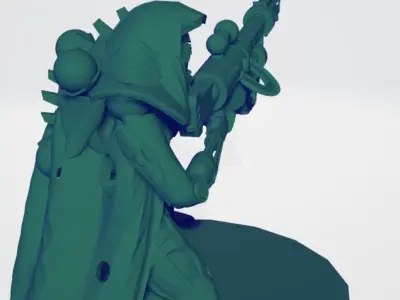 Space robot sniper Squad 3D print model