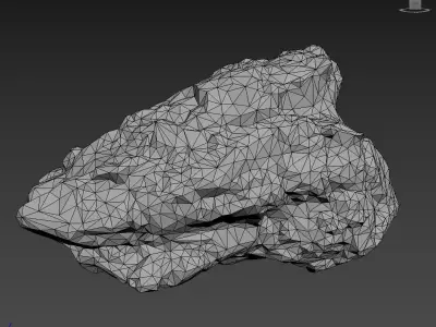 Low poly Lava Rock A-190427 Low-poly 3D model
