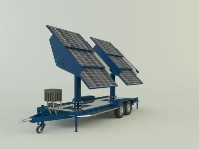 Solar panel carrier 3D model