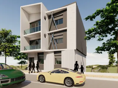 MODERN VILLA 3D Low-poly 3D model