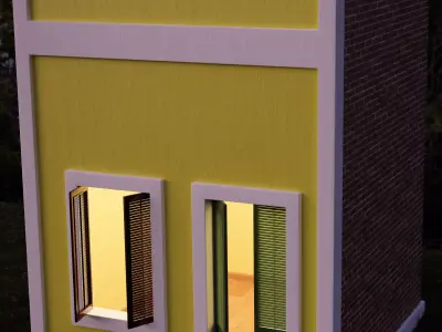 Old San Juan Town house 1 Free 3D model