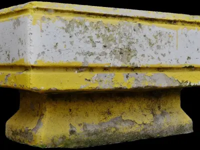 Public Flower Pot  Low-poly 3D model