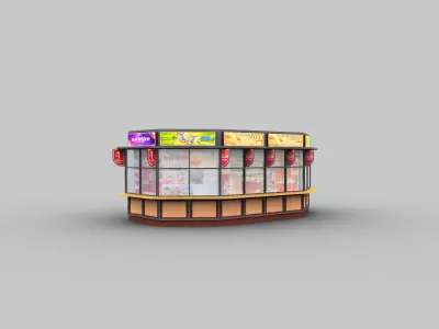 Shop lowpoly 1 ice cream Low-poly 3D model