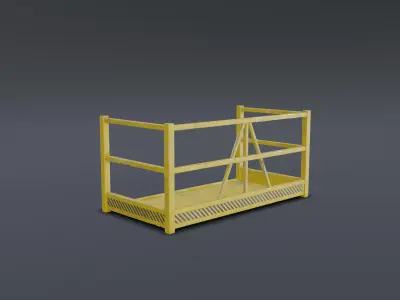 3D Window Cleaning Platform Model Low-poly 3D model