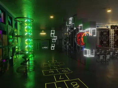 Cyberpunk Science and Education Laboratory Scene 3D model